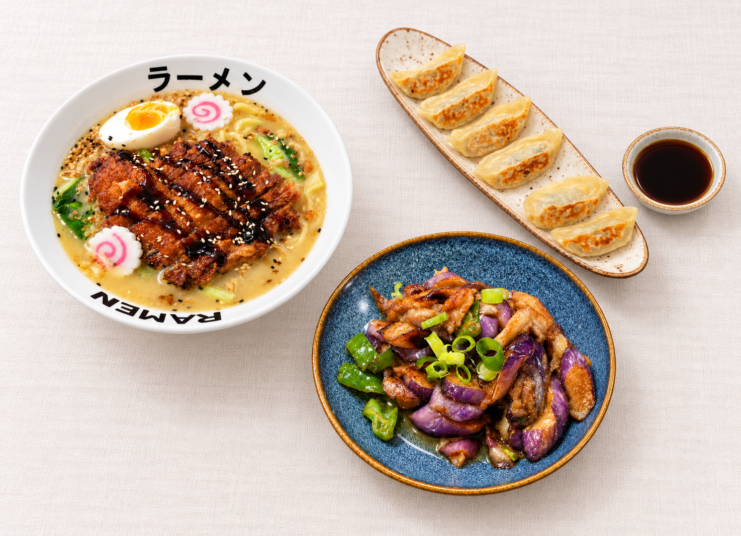 Gyozas - Berenjenas - Ramen