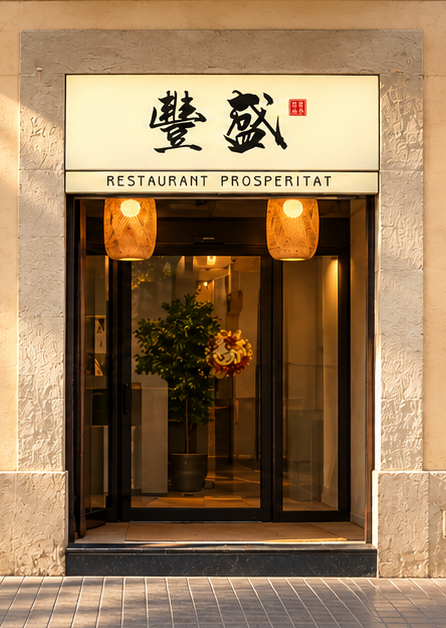 Restaurante Chino Prosperidad en el barrio de Gracia en Barcelona